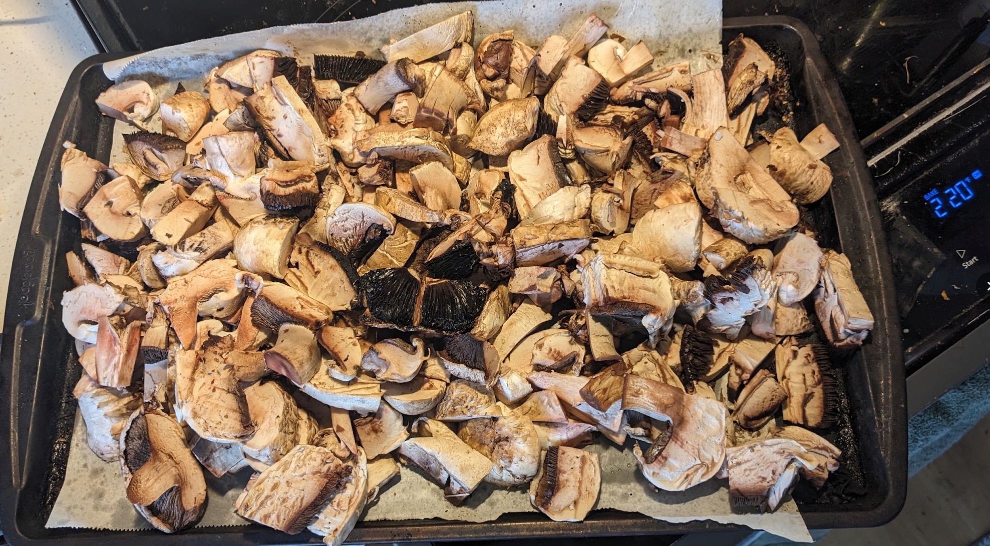 a baking sheet loaded up